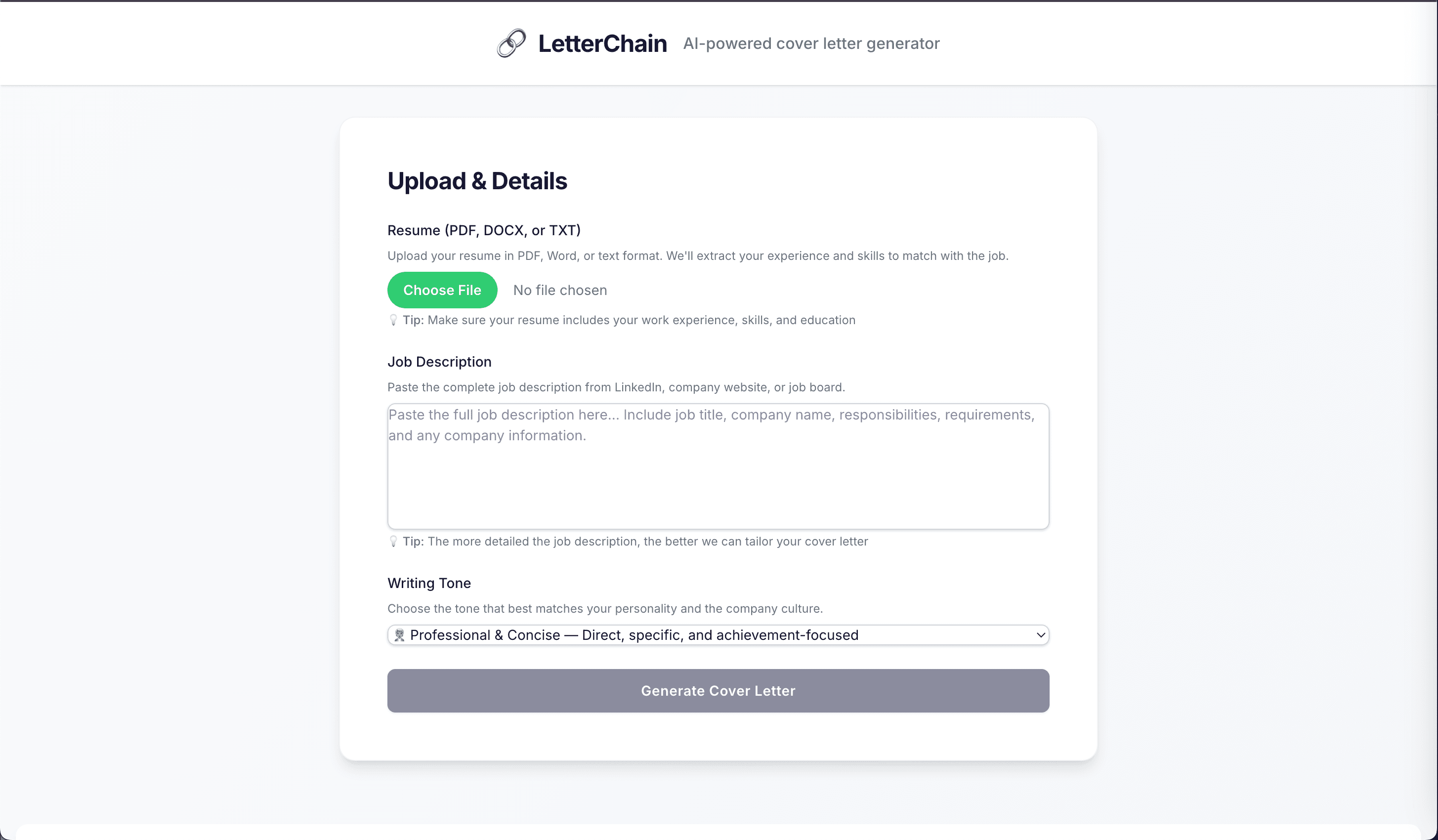 LetterChain screenshot